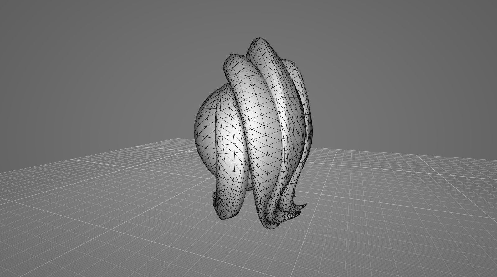 Hairstyle3 penguin mirror Low-poly 3D model_11