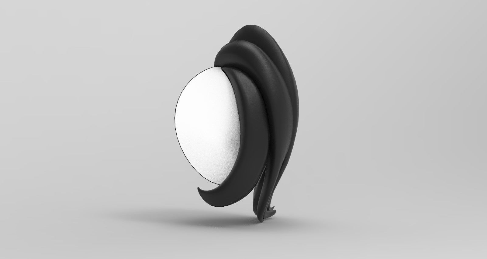 Hairstyle3 penguin mirror Low-poly 3D model_12