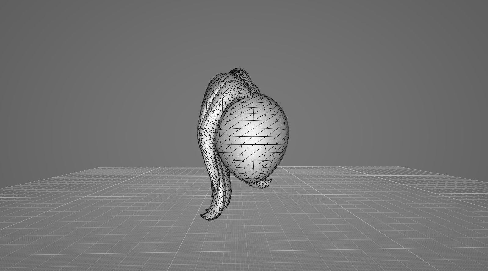 Hairstyle3 penguin mirror Low-poly 3D model_3