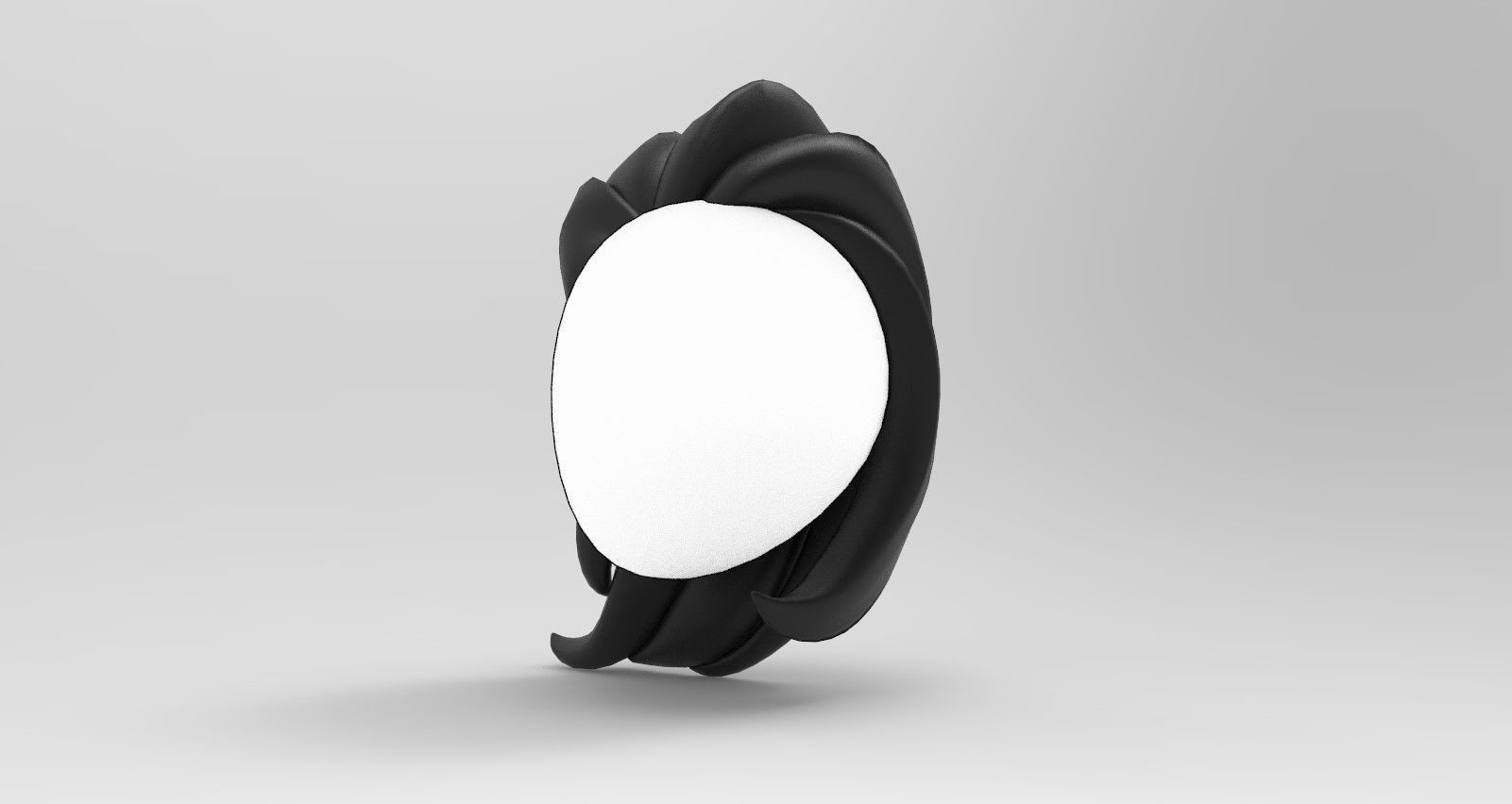 Hairstyle3 penguin mirror Low-poly 3D model_24