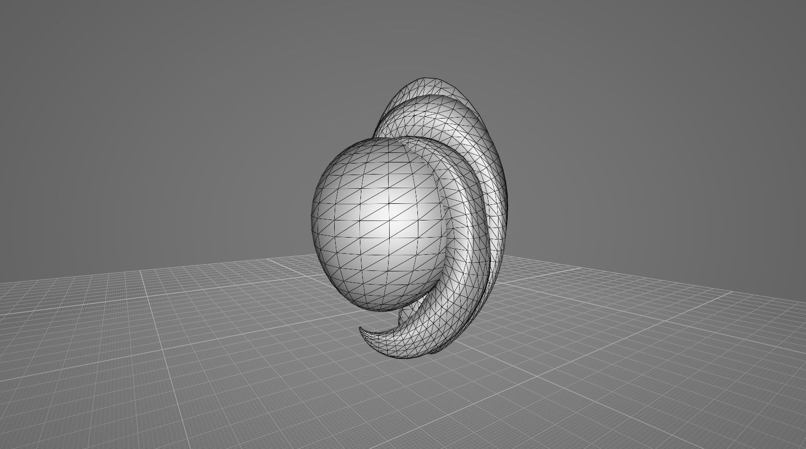 Hairstyle3 penguin mirror Low-poly 3D model_9