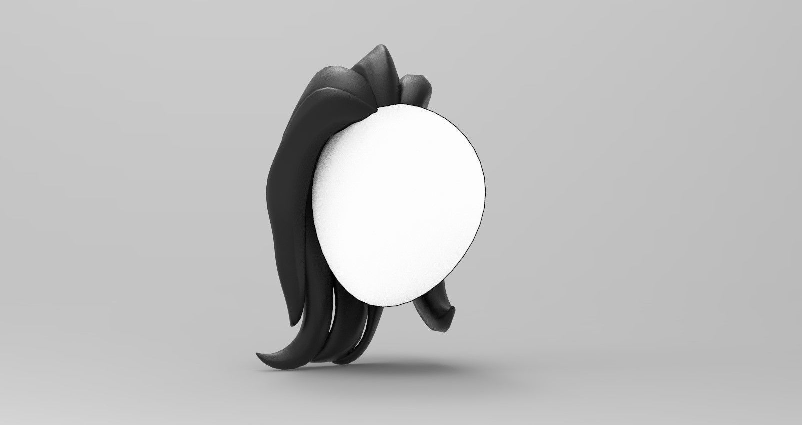 Hairstyle3 penguin mirror Low-poly 3D model_22
