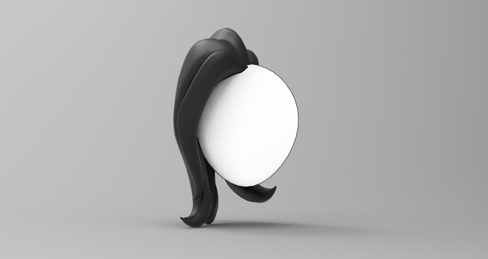 Hairstyle3 penguin mirror Low-poly 3D model_20