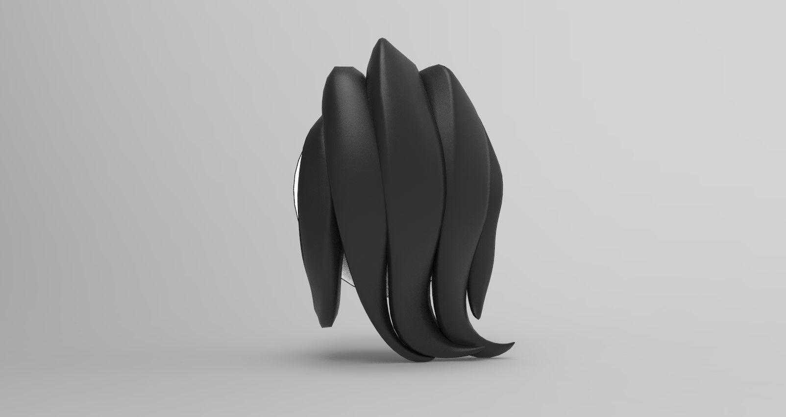 Hairstyle3 penguin mirror Low-poly 3D model_15