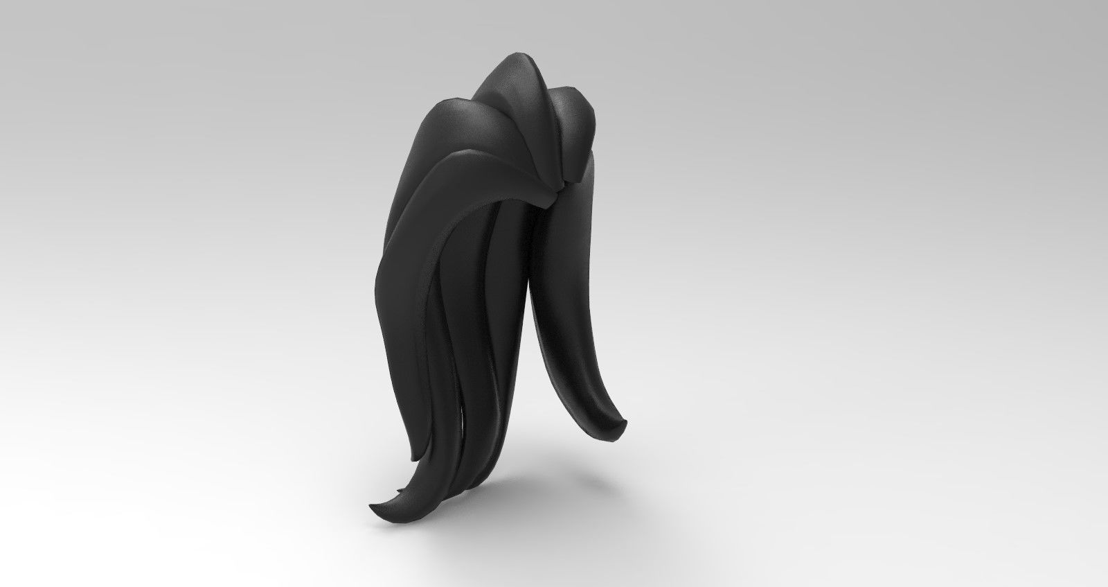 Hairstyle3 penguin mirror Low-poly 3D model_4