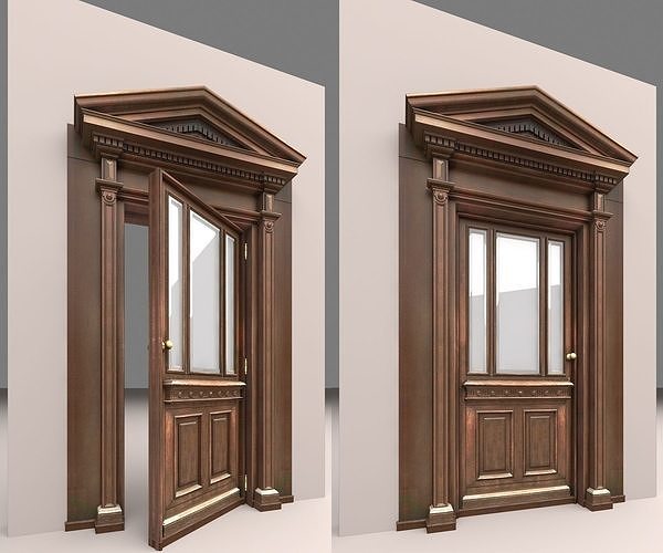 Classic Doors 3D model Low-poly 3D model