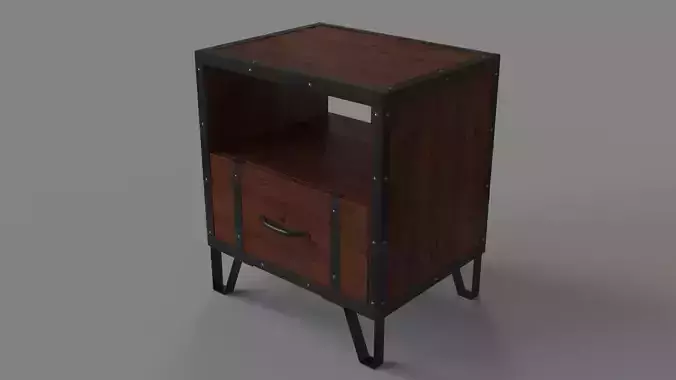 Carbon Loft Flinders Vintage Walnut Industrial End Table