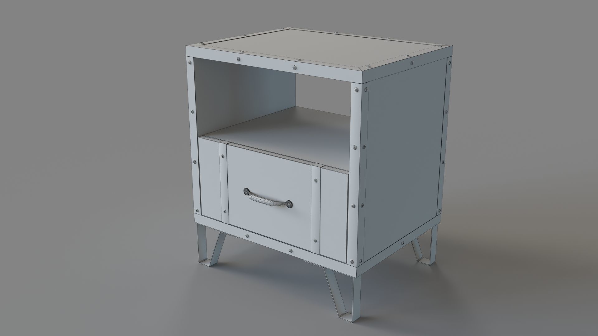 Carbon Loft Flinders Vintage Walnut Industrial End Table 3D model_5