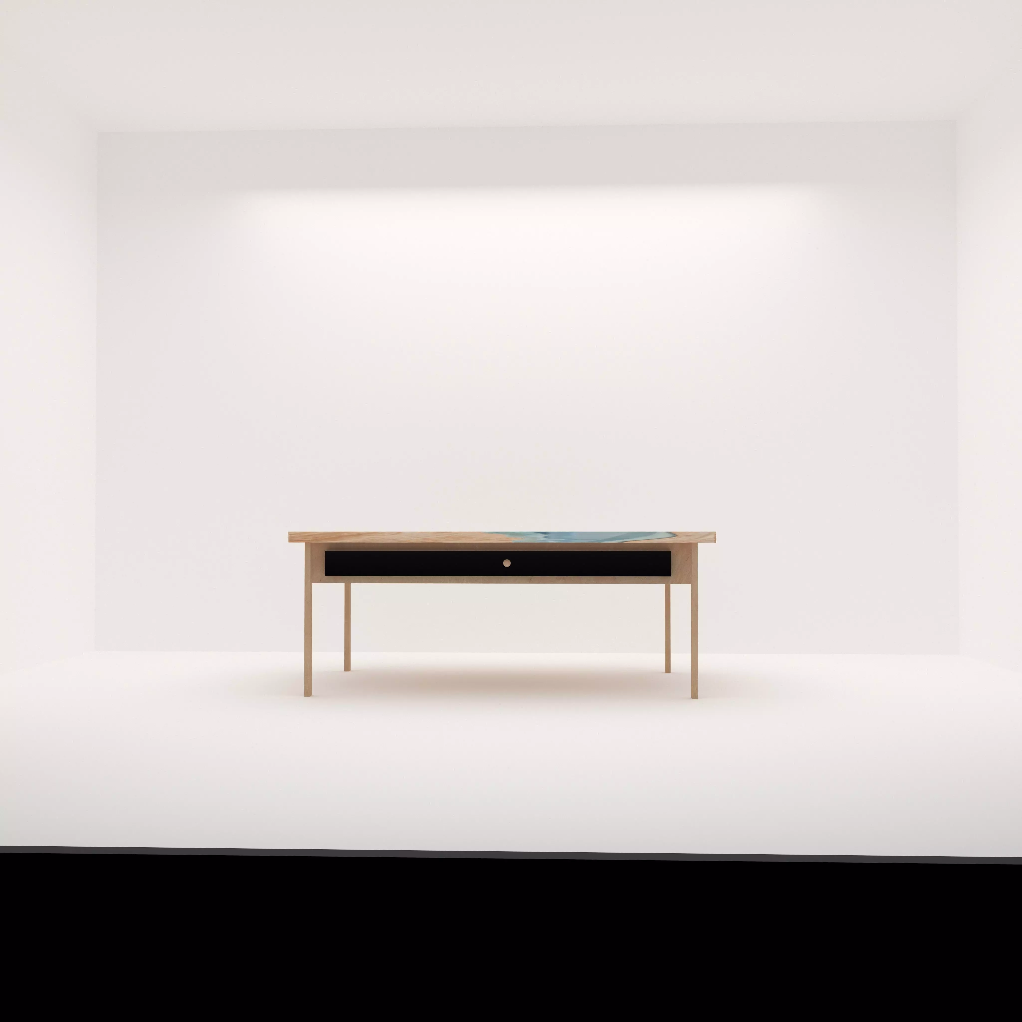 wooden table Free low-poly 3D model