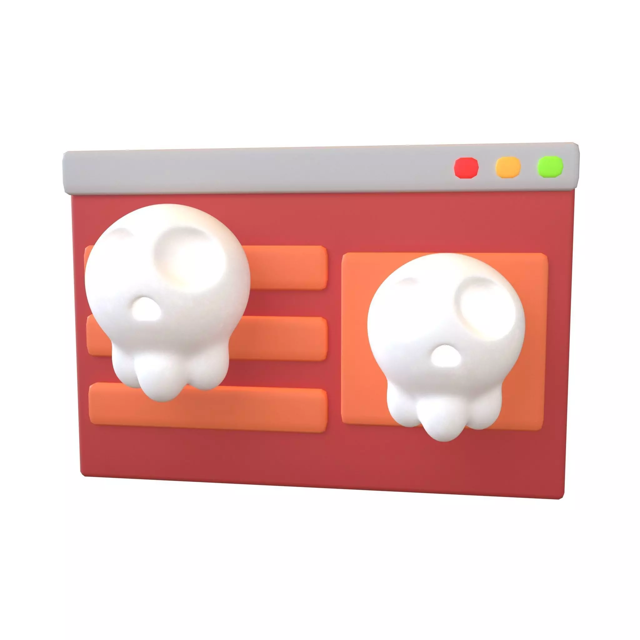 Malicious Website Icon v1 001 Low-poly 3D model_0