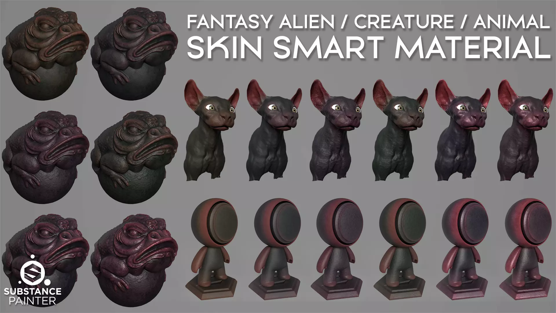 Fantasy Alien-Creature-Animal Skin Smart Material Texture