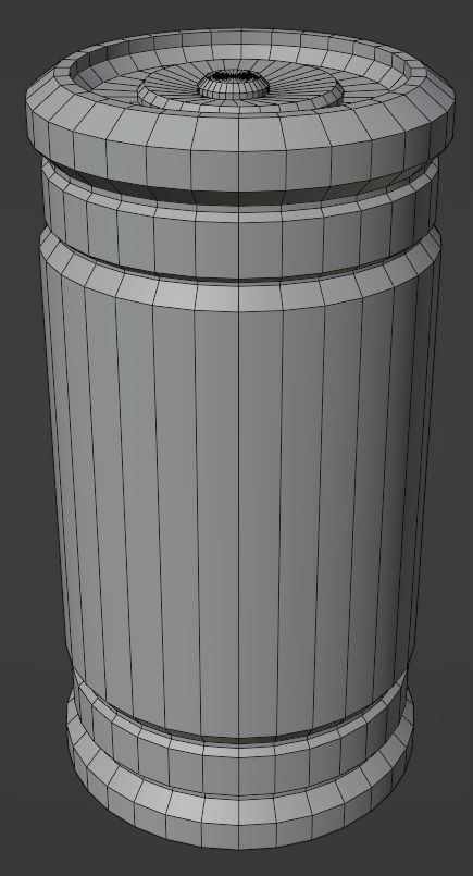 Sci-fi barrel Low-poly 3D model_45