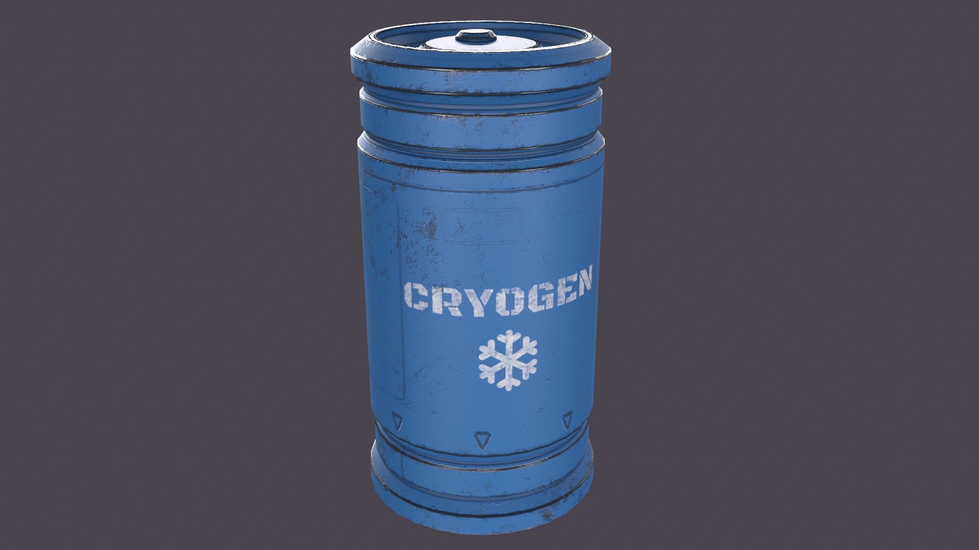 Sci-fi barrel Low-poly 3D model_35