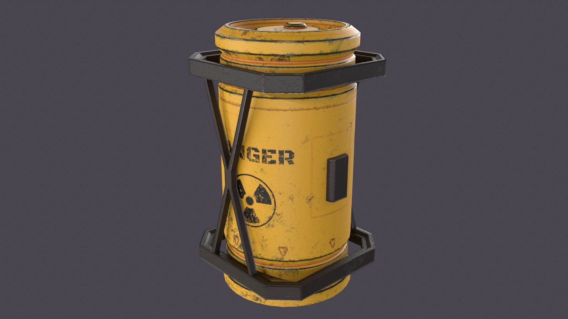 Sci-fi barrel Low-poly 3D model_28