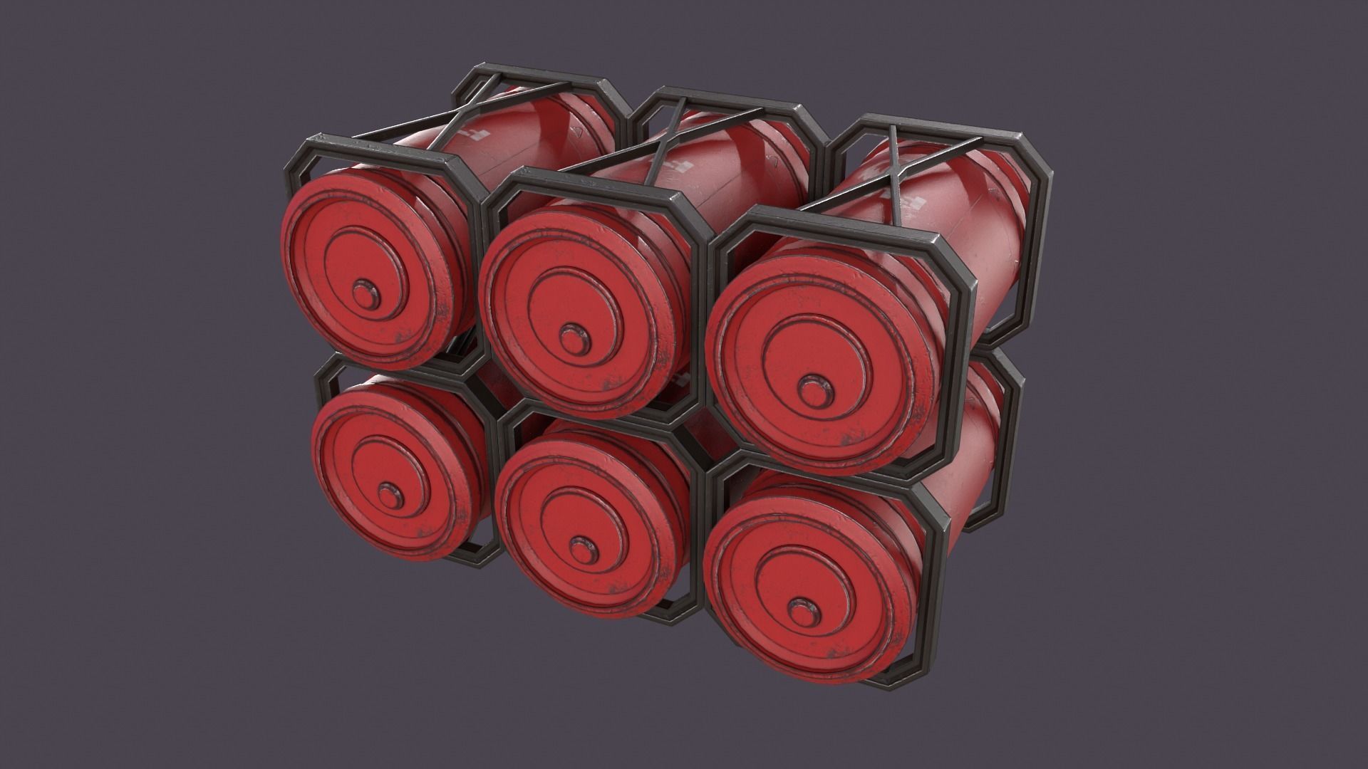 Sci-fi barrel Low-poly 3D model_8