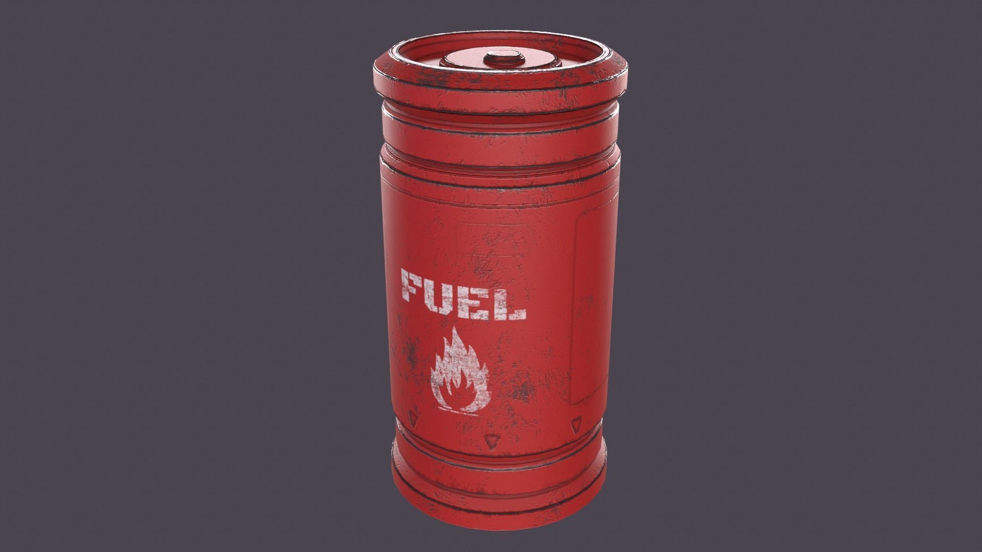 Sci-fi barrel Low-poly 3D model_33