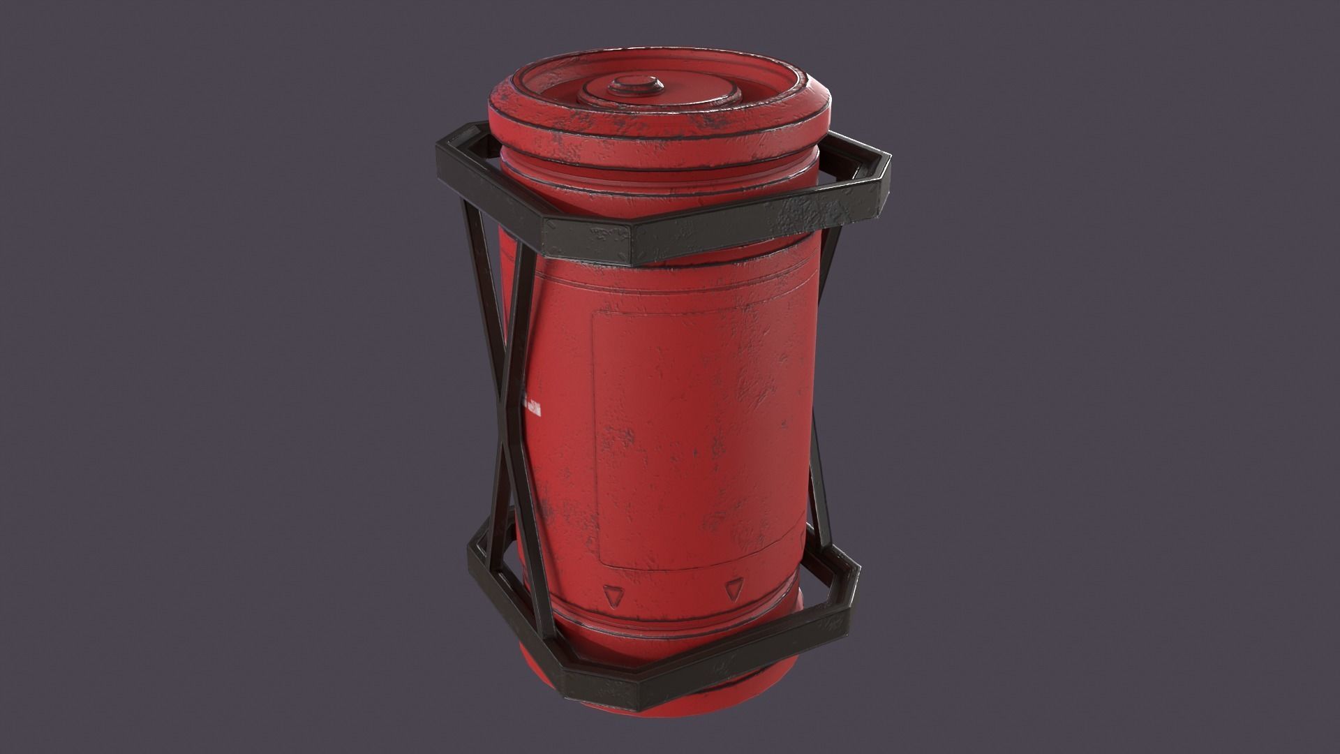 Sci-fi barrel Low-poly 3D model_25