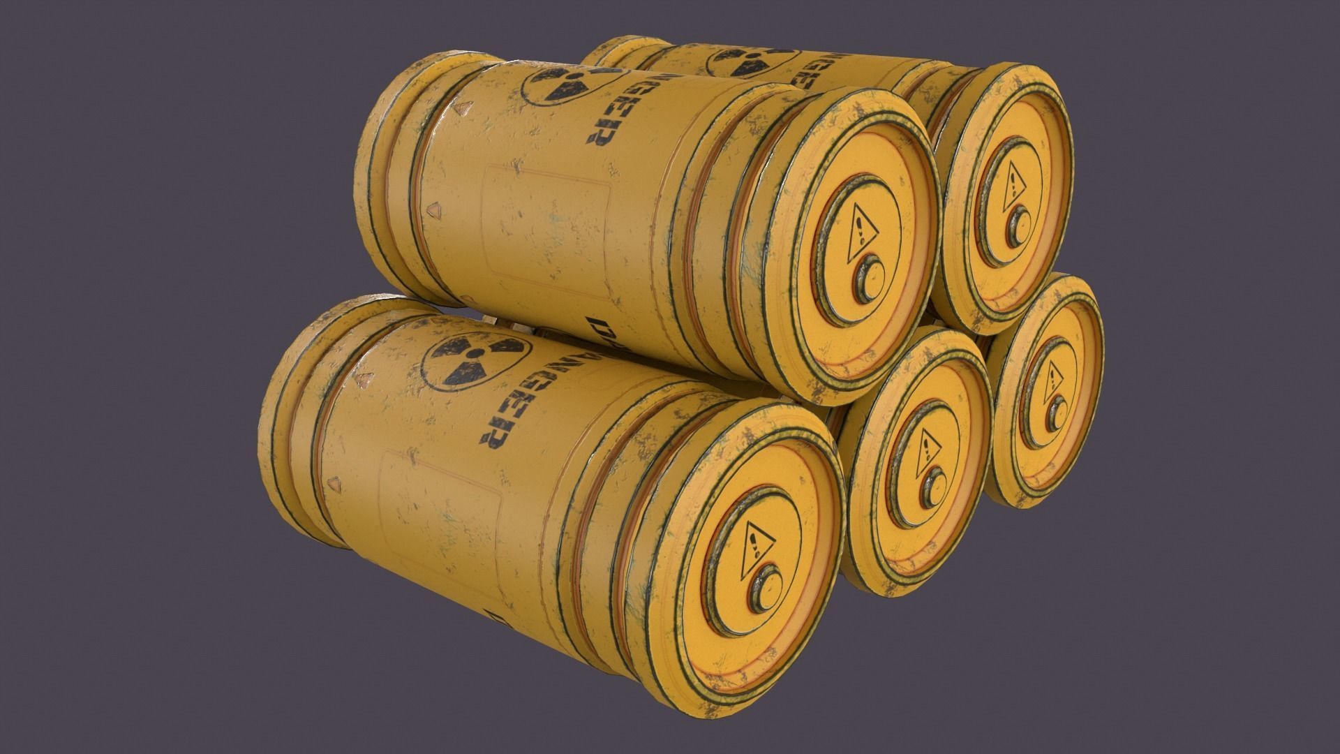 Sci-fi barrel Low-poly 3D model_20