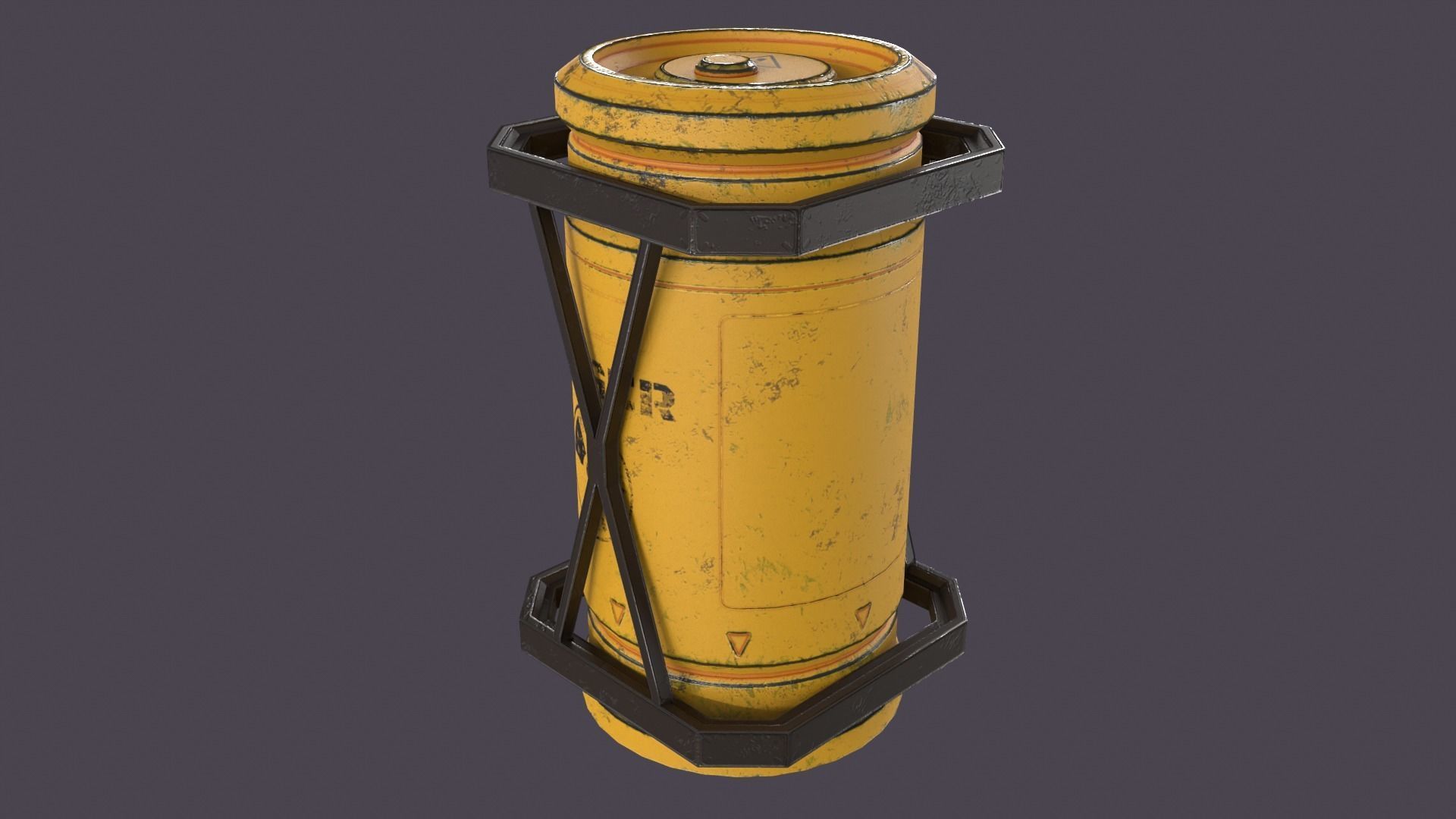 Sci-fi barrel Low-poly 3D model_29