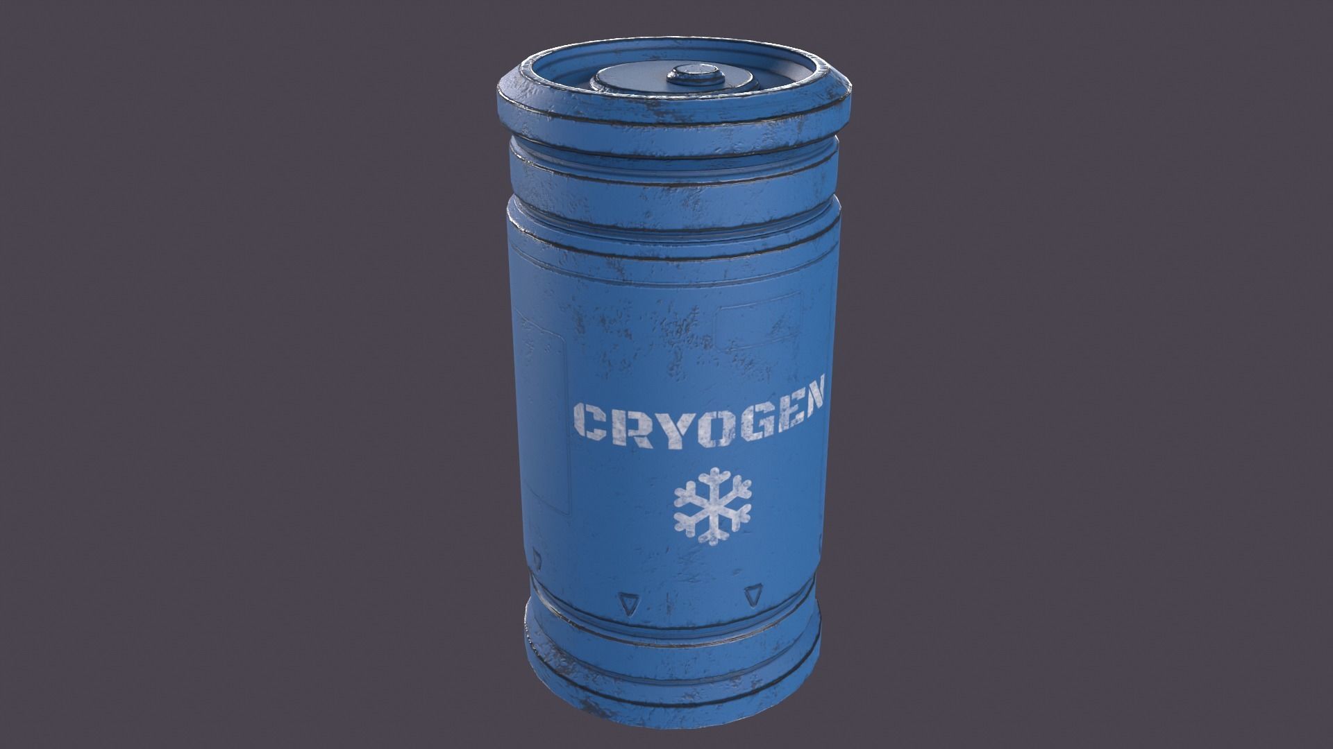 Sci-fi barrel Low-poly 3D model_34