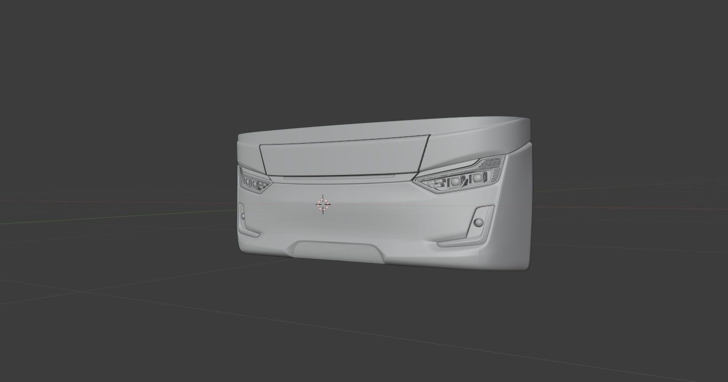 Laksana SR3 Front Bumper 3D model_1