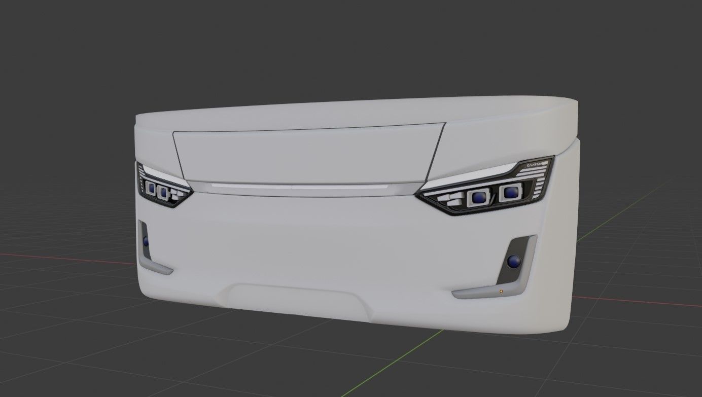 Laksana SR3 Front Bumper 3D model_4