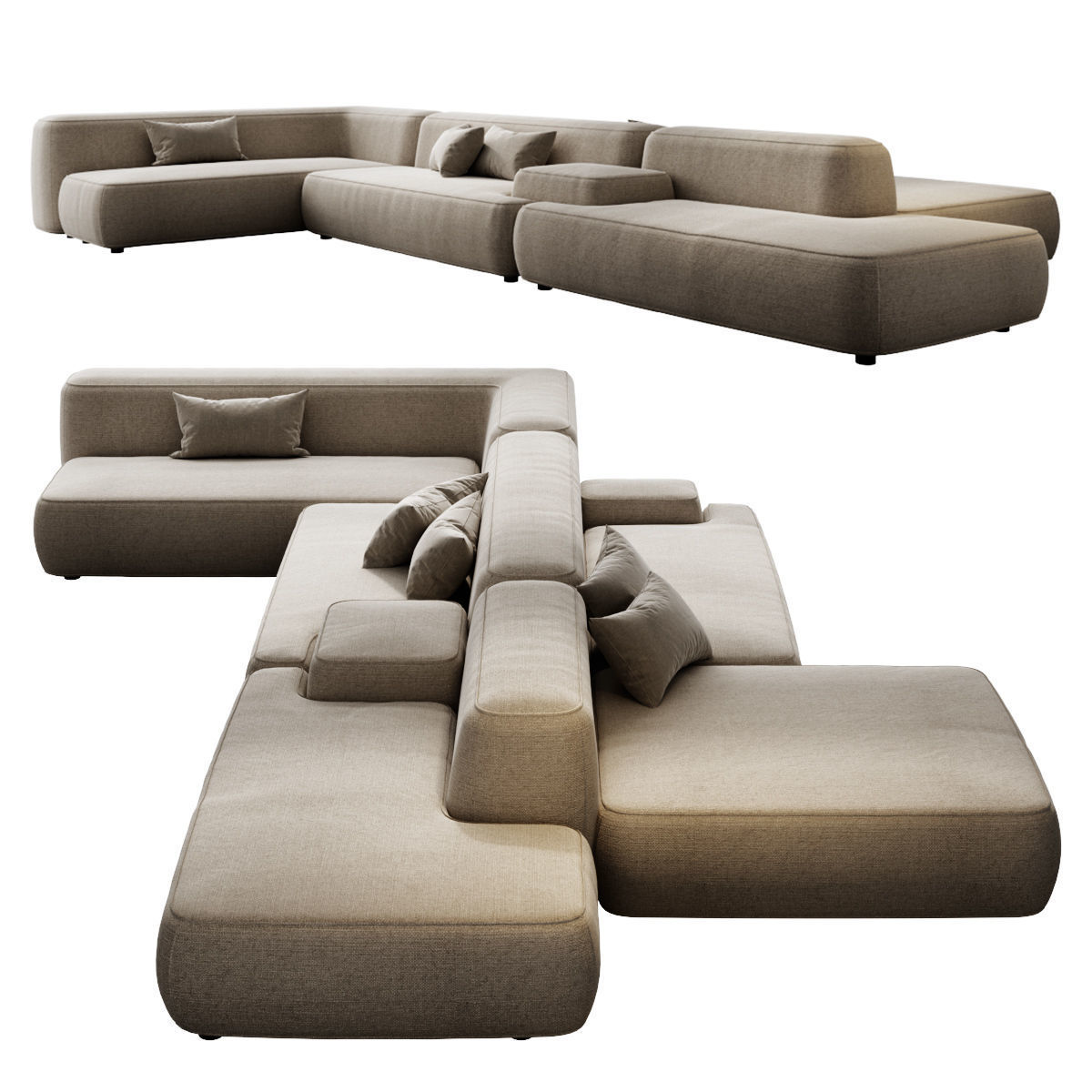 Modular sofa Lema Cloud 3D model_1