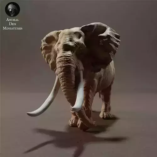 African Bush Elephant Bull 3D print model