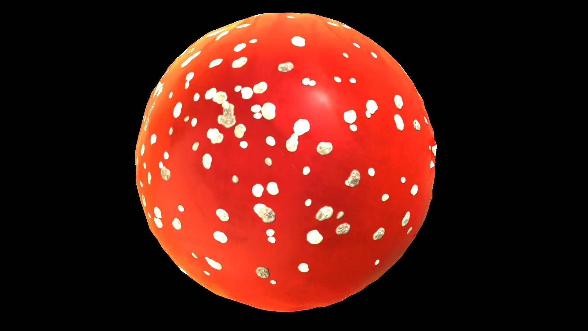 Red mushroom Low-poly 3D model_7