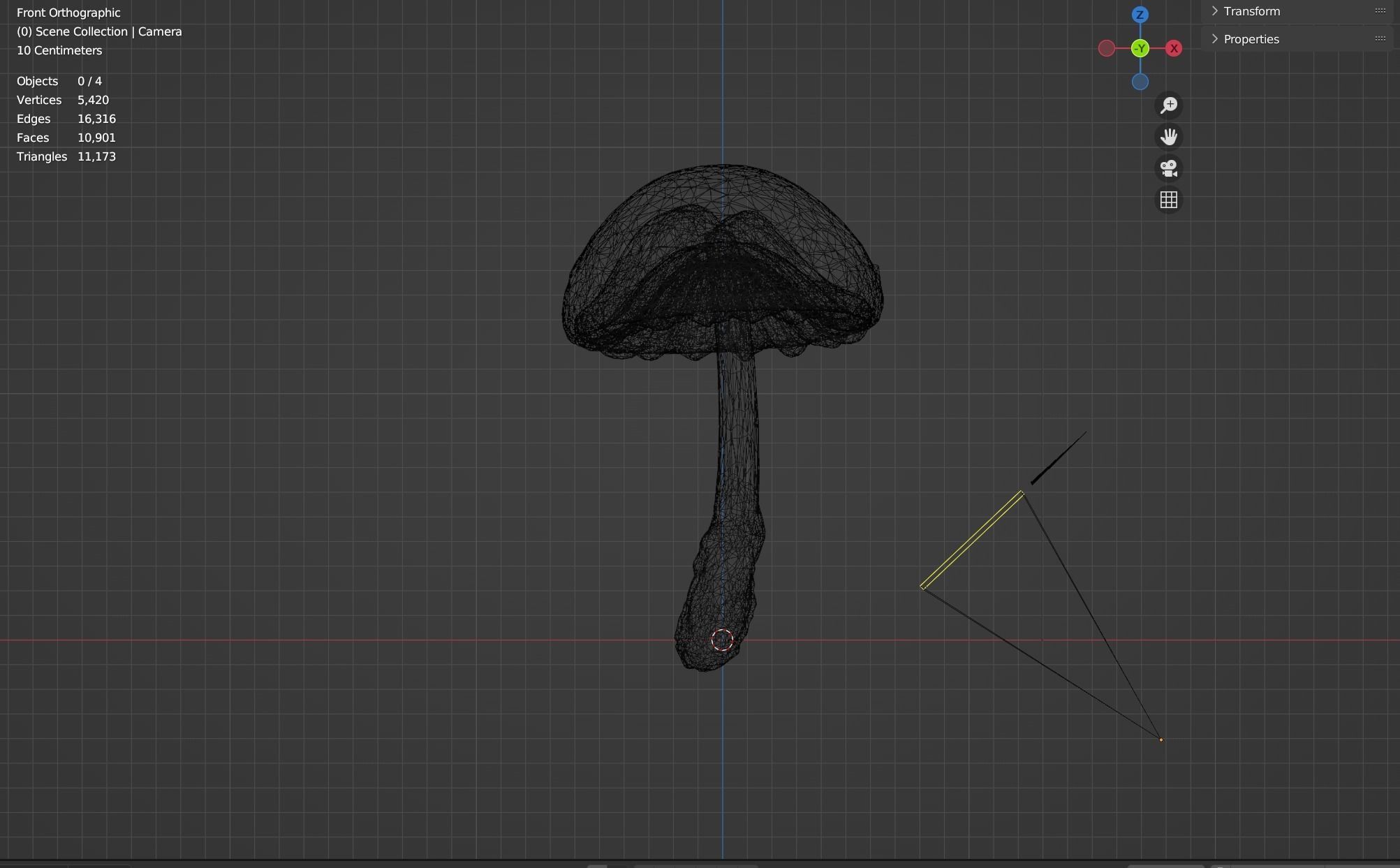 Red mushroom Low-poly 3D model_3