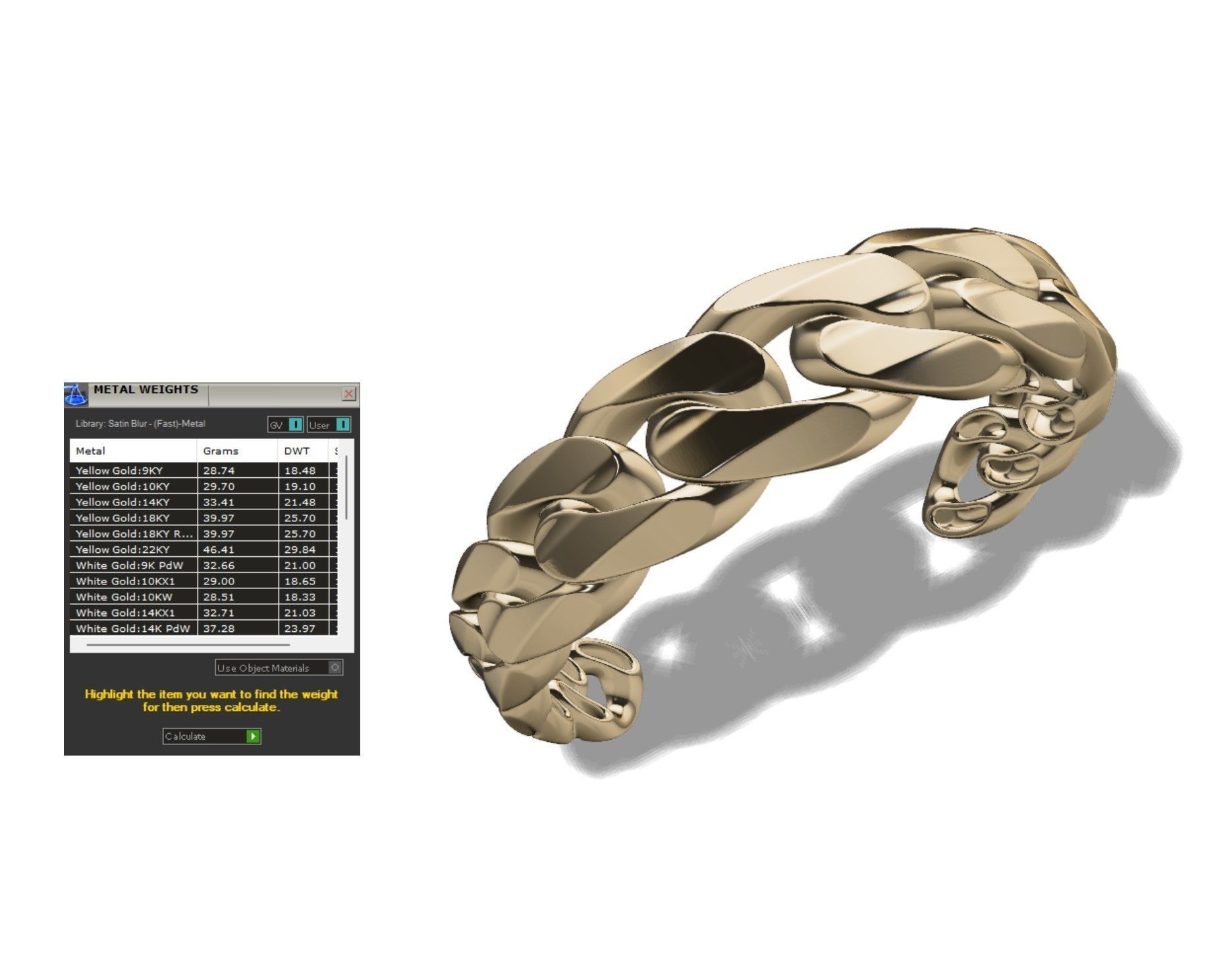 chain bracelet 3D model_13