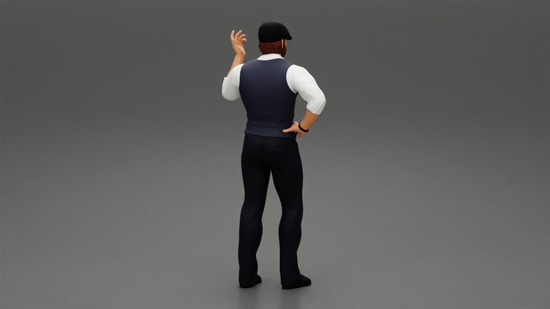 handsome man in outfit thomas shelby 3D print model_2