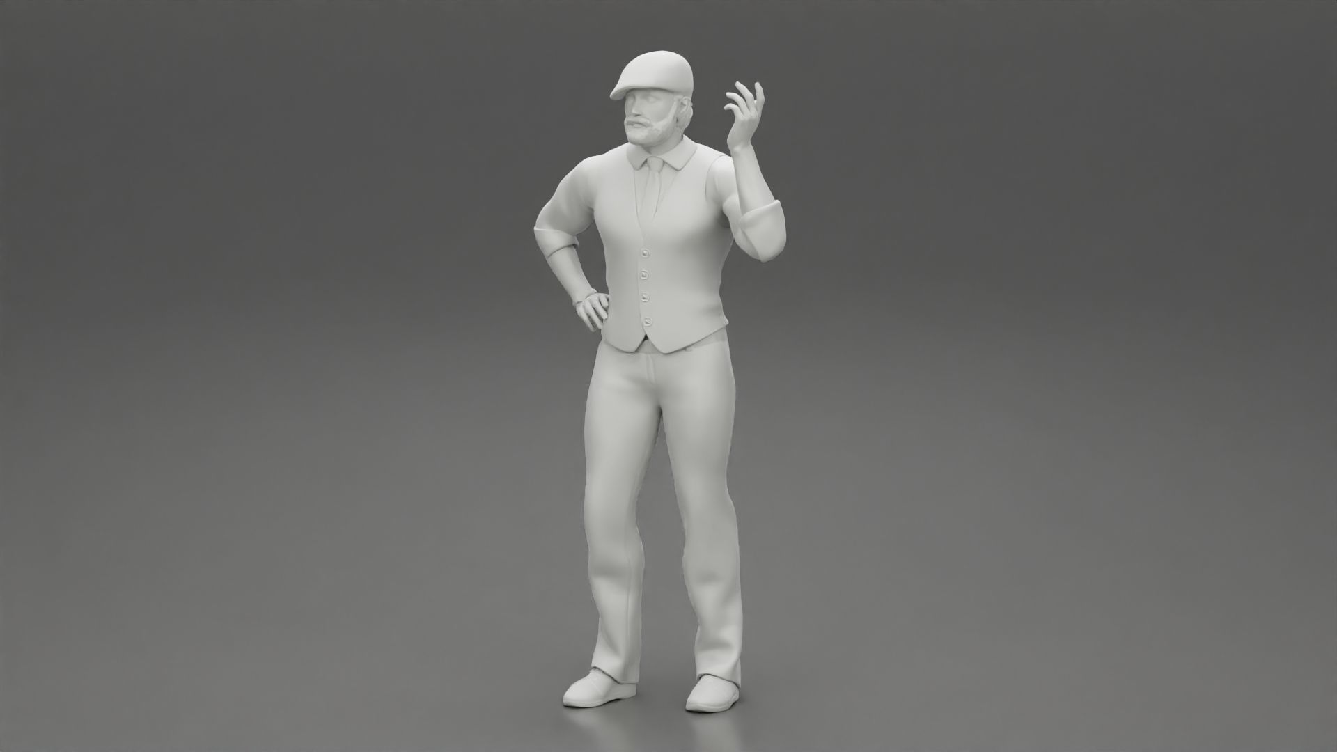 handsome man in outfit thomas shelby 3D print model_11