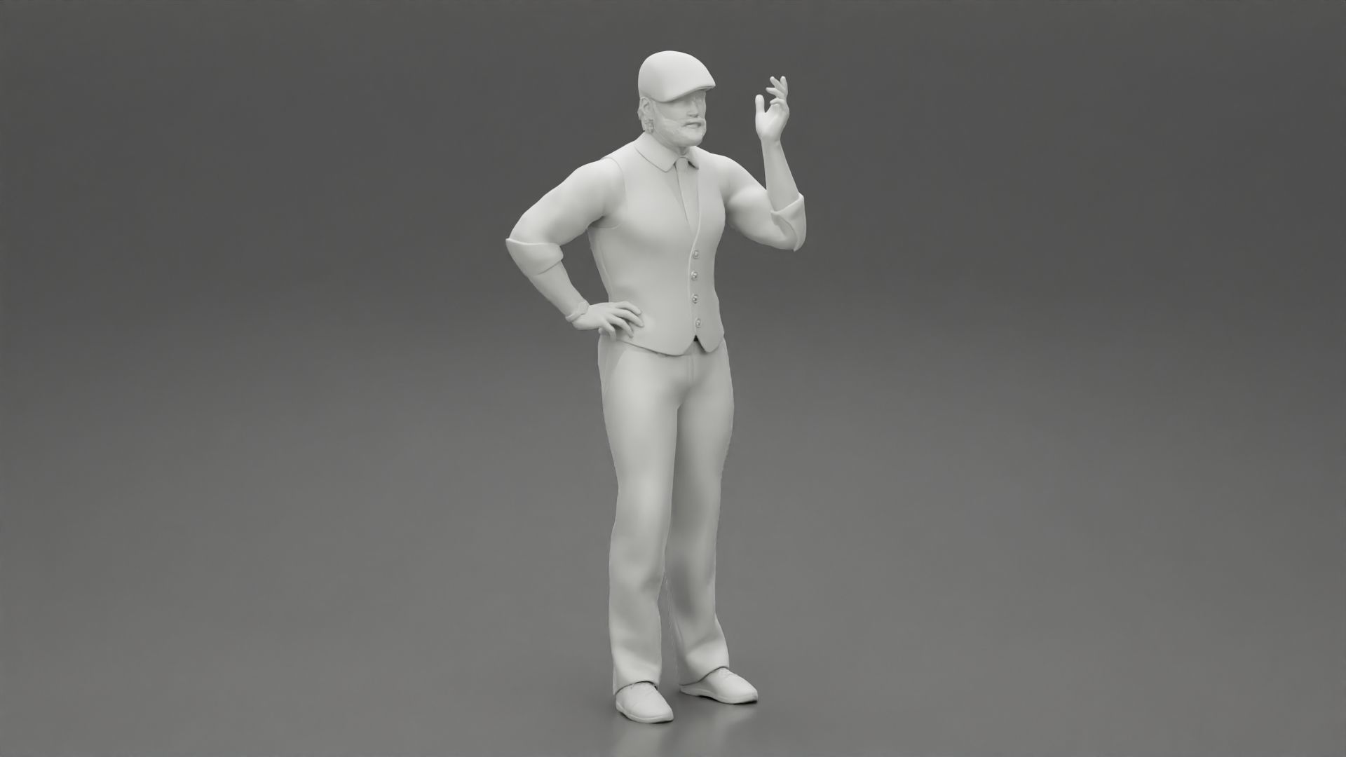 handsome man in outfit thomas shelby 3D print model_6
