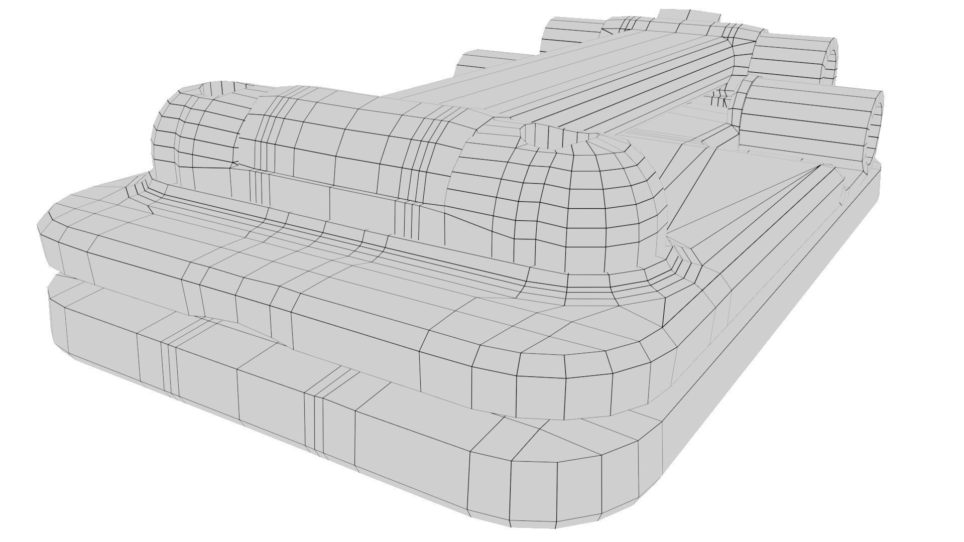 mobile phone holder Low-poly 3D model_7