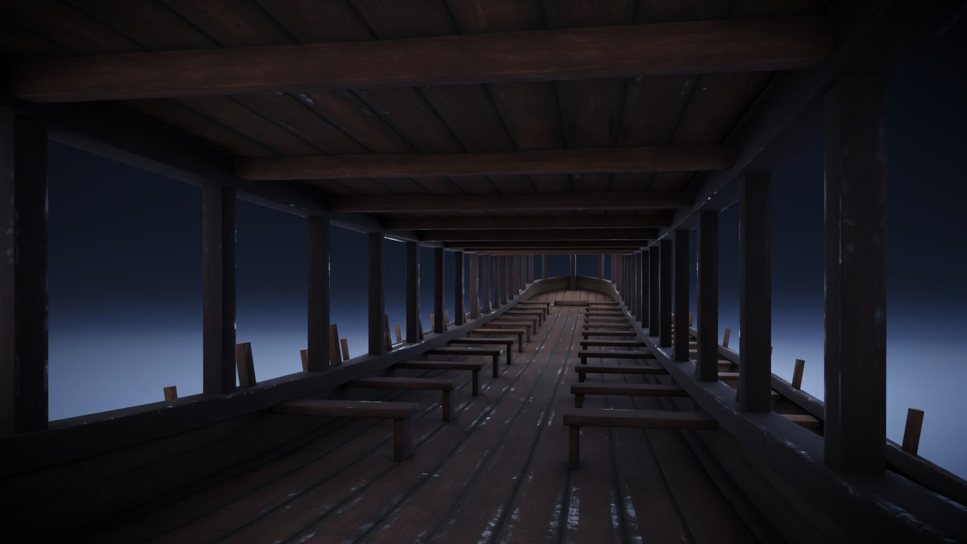 Phoenician Warship Low-poly 3D model_7