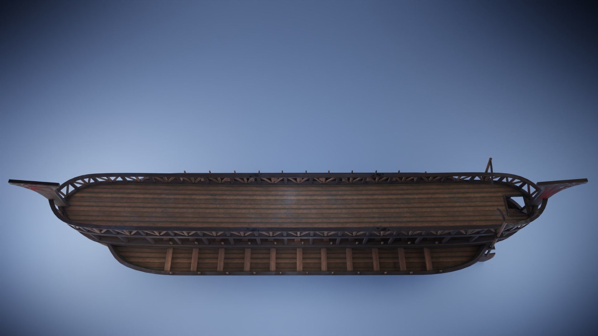 Phoenician Warship Low-poly 3D model_6