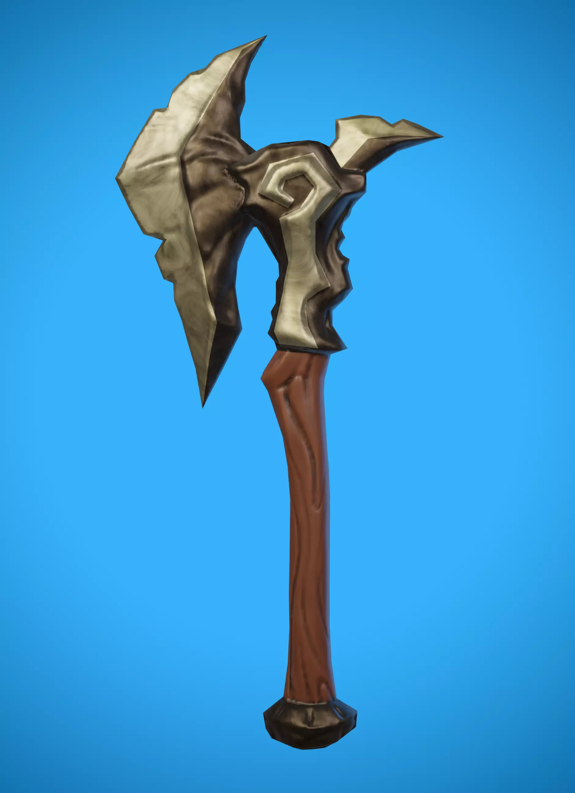 Stylized Axe Weapon Low Poly Game Ready 1k Tris Low-poly 3D model