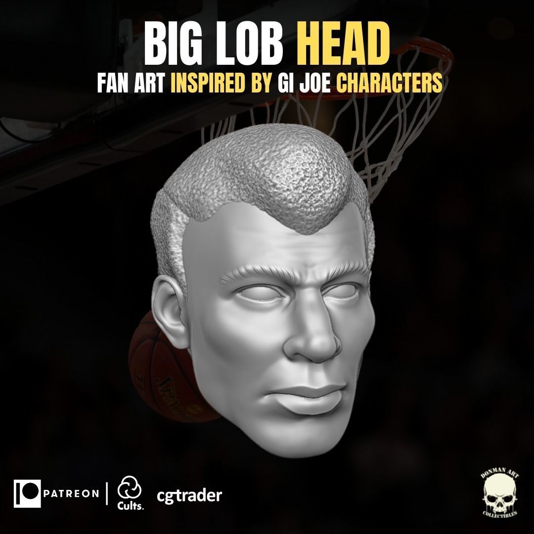 Big Lob Head For Action Figures 3D print model_12