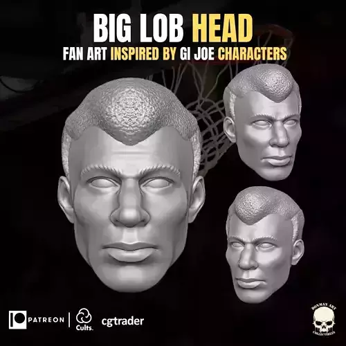 Big Lob Head For Action Figures 3D print model