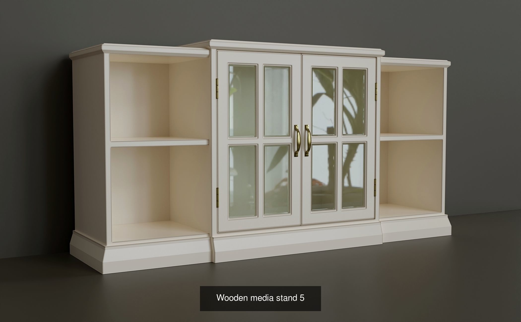 Wooden stand for multimedia collection _5