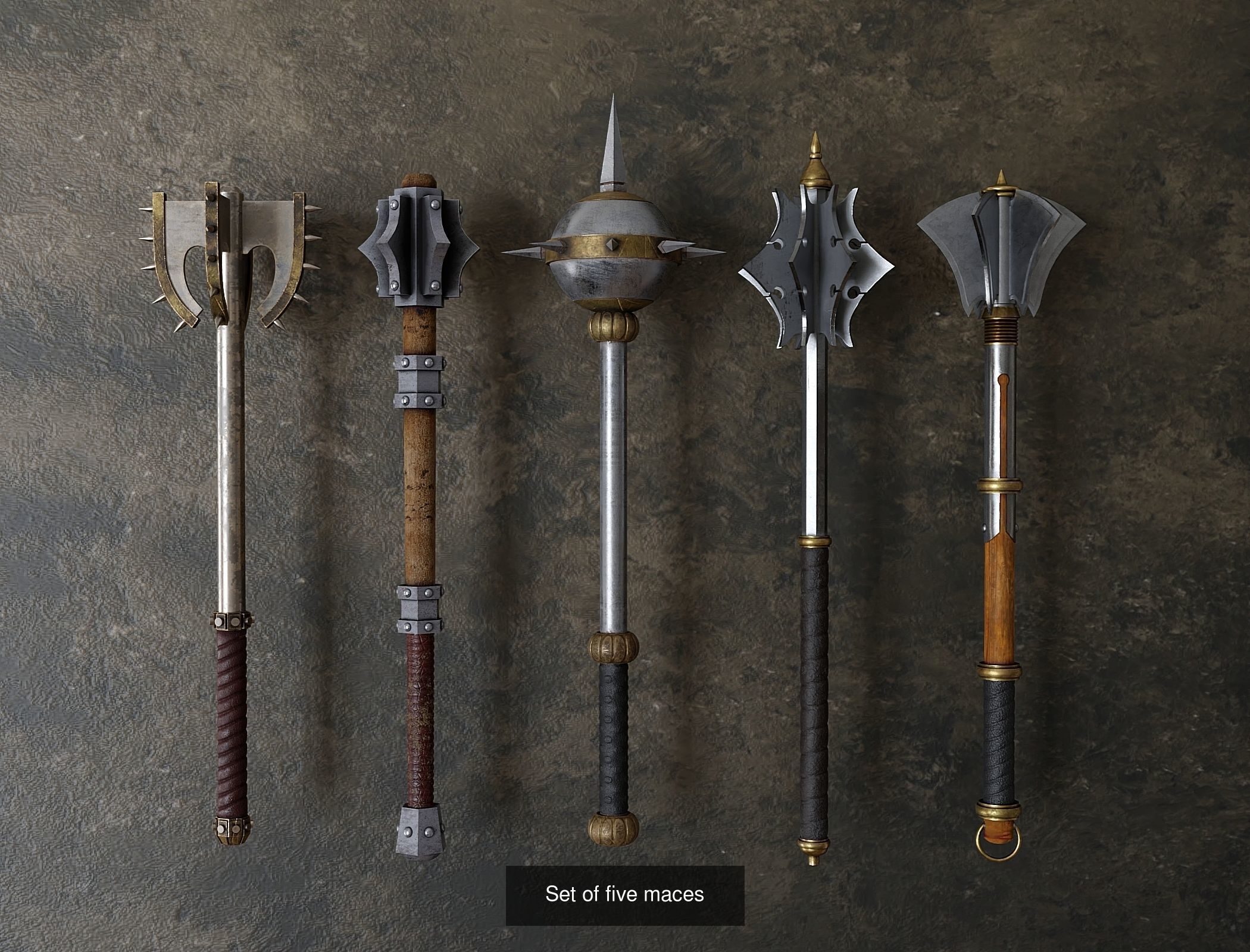 Collection of fantasy combat weapons _7
