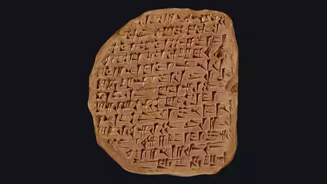 Assyrian Tablet Low-poly 3D model