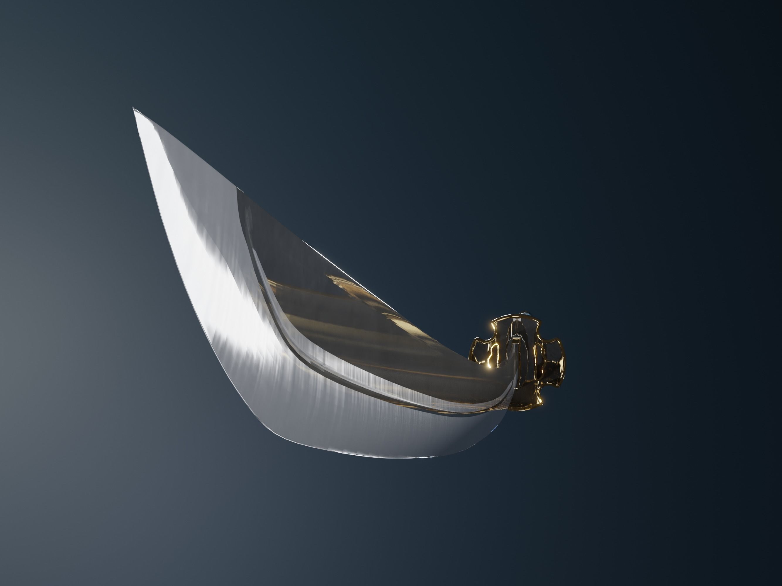 Katana Low-poly 3D model_2