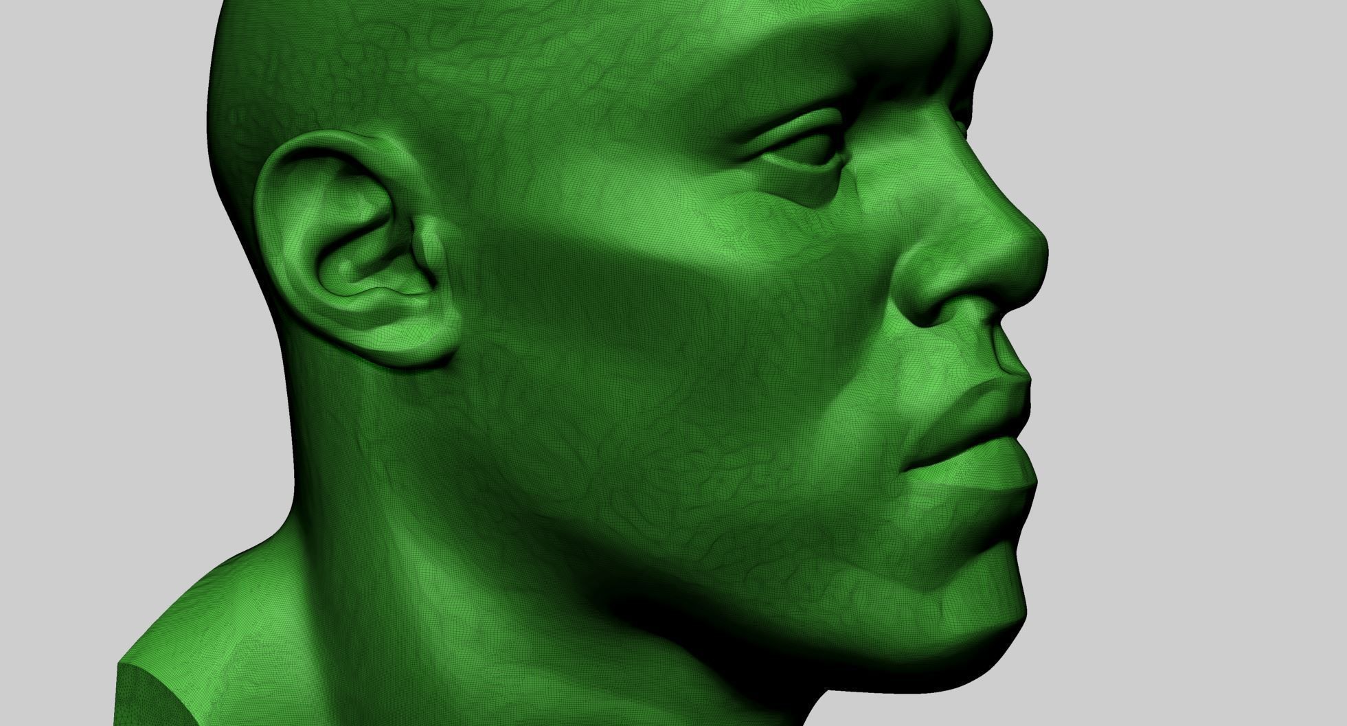 Male Head Printable B 3D print model_10