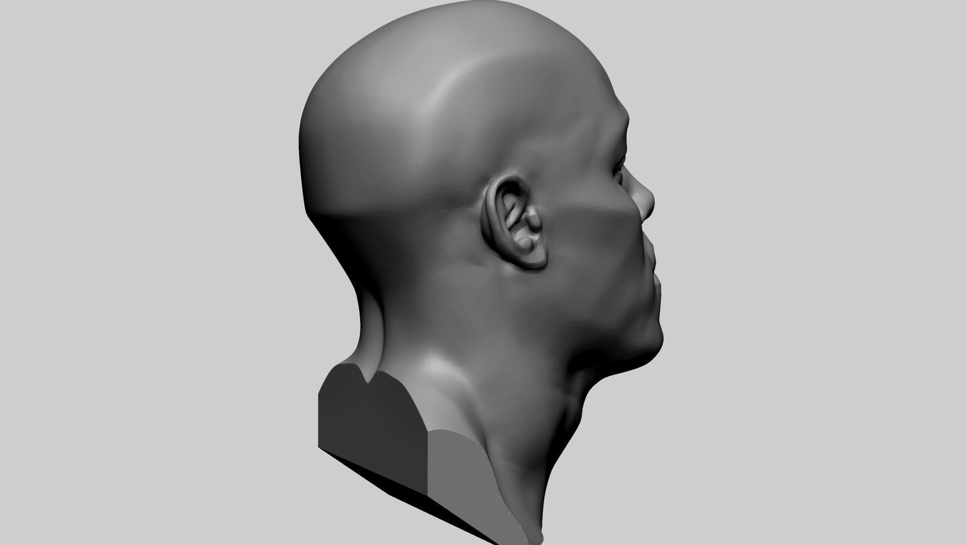 Male Head Printable B 3D print model_2
