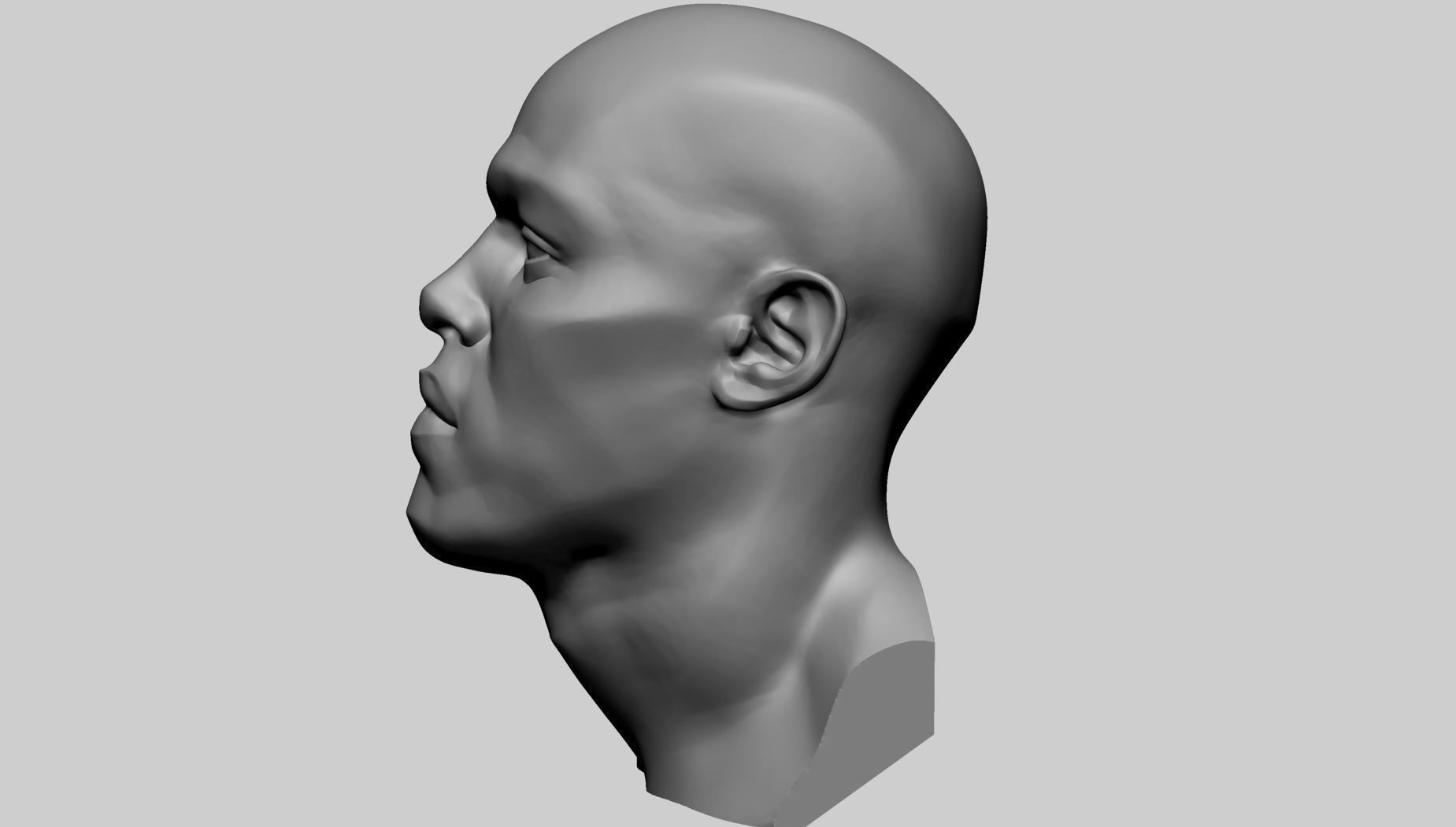 Male Head Printable B 3D print model_5