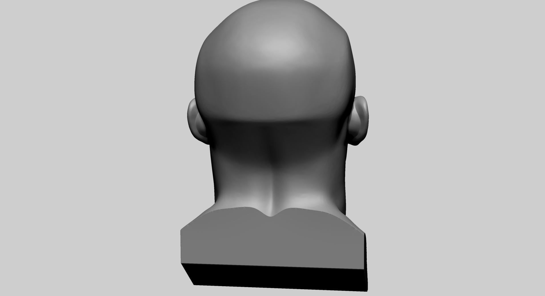 Male Head Printable B 3D print model_3