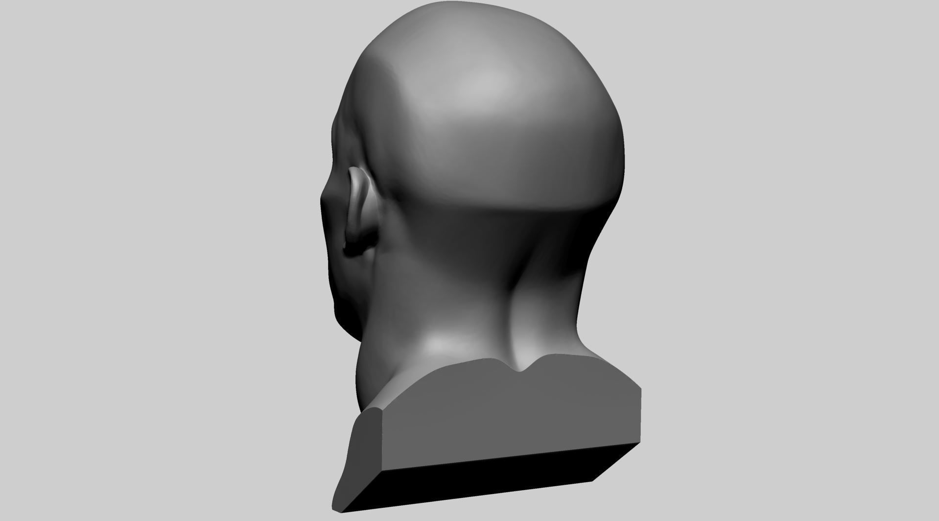 Male Head Printable B 3D print model_4
