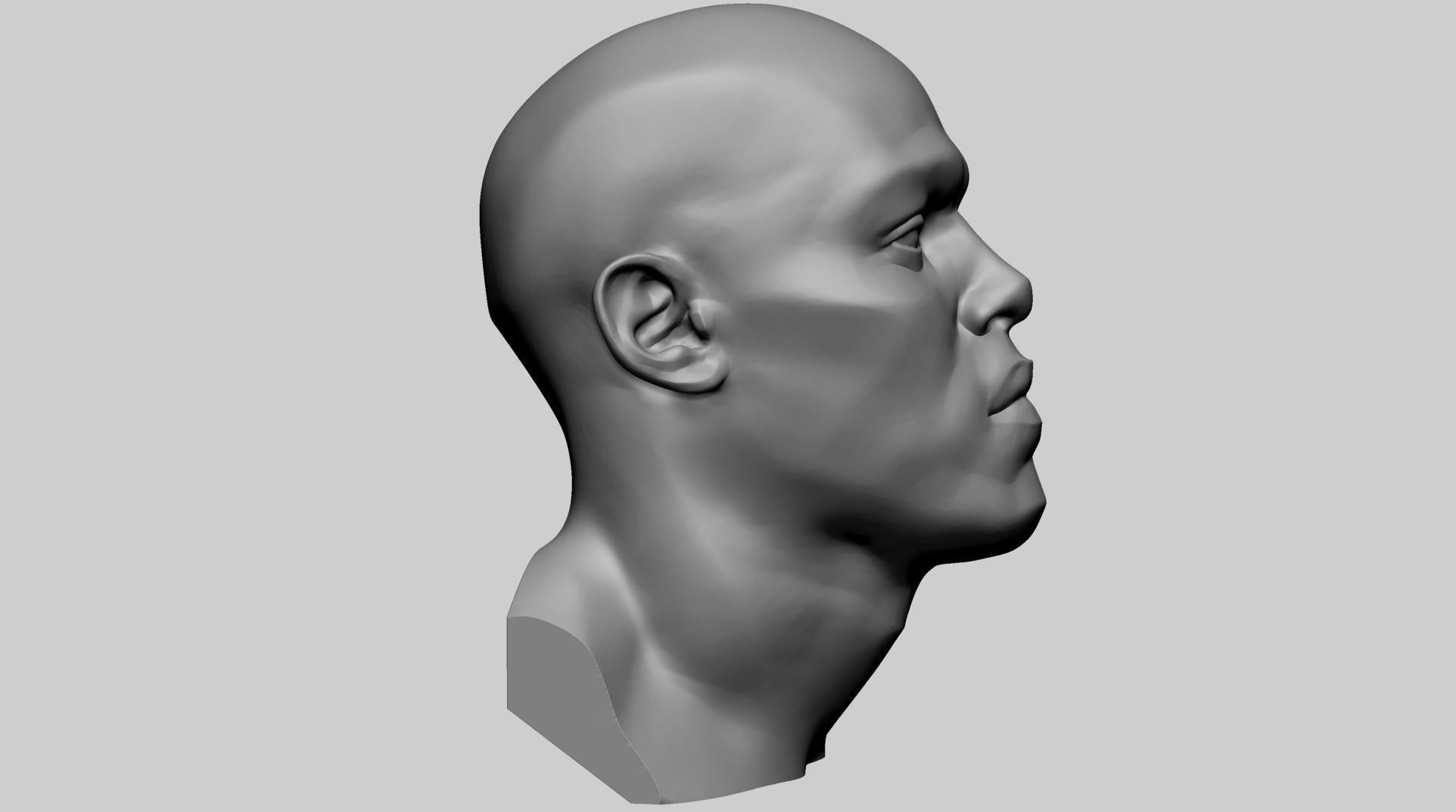Male Head Printable B 3D print model_1